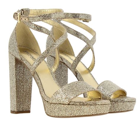 michael kors sandalen gold plateau|michael kors ladies gold sandals.